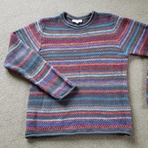 North Style Crew Neck Sweater, Multicolor, Cotton/Acrylic, Size L